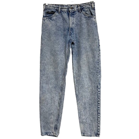 Vintage Levis 550 Jeans Acid Wash Distressed W 30 Relaxed Fit Blue Denim - Picture 3 of 13